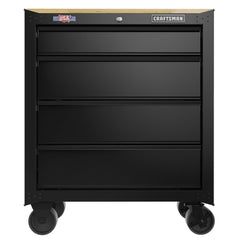 S1000 Series 26 Inch Wide 4-Drawer Mobile Workstation - Black