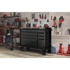 Premium S2000 Series 52 Inch Wide 8-Drawer Mobile Workstation - Black