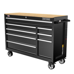 S2000 Series 52 Inch Wide 8-Drawer Mobile Workstation - Black